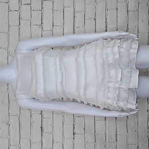 Princess Polly Fringe Molina Square Neck Spaghetti Strap Mini Dress in White